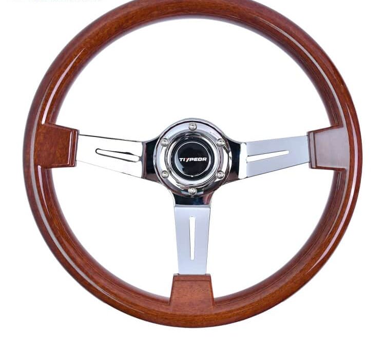 classic wooden steering wheel_retro